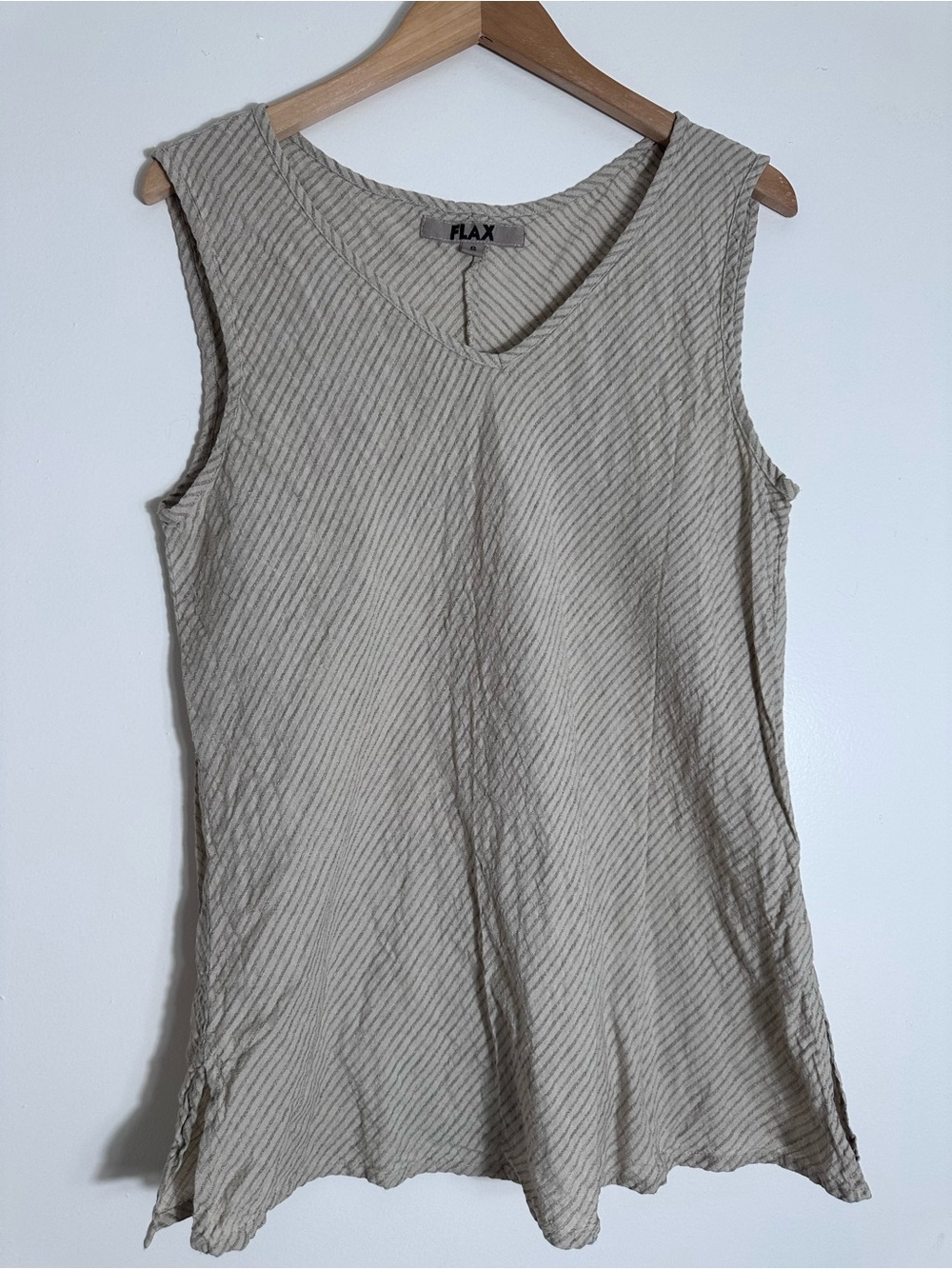 Flax Neutral Linen Tank Top Minimalist Coastal